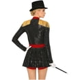thumbnail image 2 of Linjinx Women Sequin Lion Tamer Outfit Fringed Bodysuit And Accessories Set Black S, 2 of 7