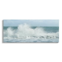 Stupell Ocean Waves Crashing Foam Splash Landscape Photography Gallery Wrapped Canvas Print Wall Art