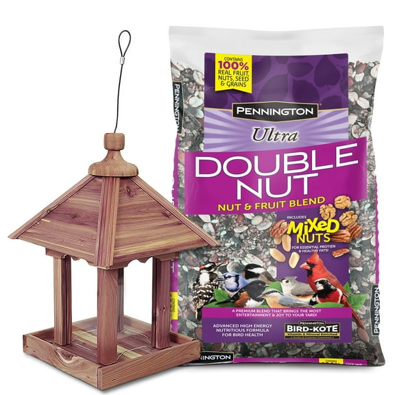 Pennington Cedar Jr Pavilion 2.5lb Capacity / 2.5lb Bird Seed All In One Kit 1 Each