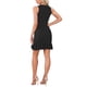 thumbnail image 3 of Vestido de mujer INSPIRE CHIC de punto acanalado, sin mangas, ajustado, con volantes en el dobladillo, mini vestido, color negro, 3 of 6