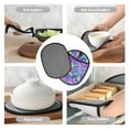thumbnail image 7 of Pofeuu Disco Roller Skates Print Silicone Pot Mat Mitten With Hanging Loop Heat Resistant Oven Mitts Non-Slip Bbq Baking Smoking Potholders, 7 of 7