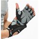 thumbnail image 2 of Half Finger Gym Gloves Big Size weightlifting fit Black L 19.5-21.5cm, 2 of 5
