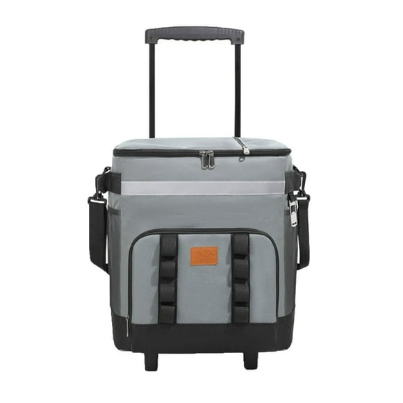 Glacière avec Roues Glacière avec Roues,Sac de Glace à Poignée Télescopique pour Pique-Nique en Plein Air Grande Capacité Glacière Roulante avec Roues Boîte Isotherme Portable pour Voiture,Sacs Isothermes,Refroidisseurs sur Roues
