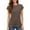 Coffee, variant on Yubnlvae Women's Short Sleeve Casual Solid Loose Crew Neck T Shirts Beige M