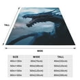 thumbnail image 3 of Balery Blue Thunder Storm Dragon Manta de Felpa Suave y Acogedora – Cobija de Franela Aterciopelada para Cama, Lavable y Cálida para Sofá, Mascotas, Transpirable-60"x50", 3 of 7