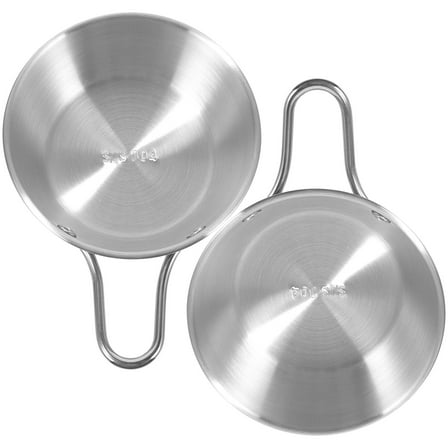 Worgeous 2Pcs Heat Resistant Stainless Steel Camping Bowls for Campers