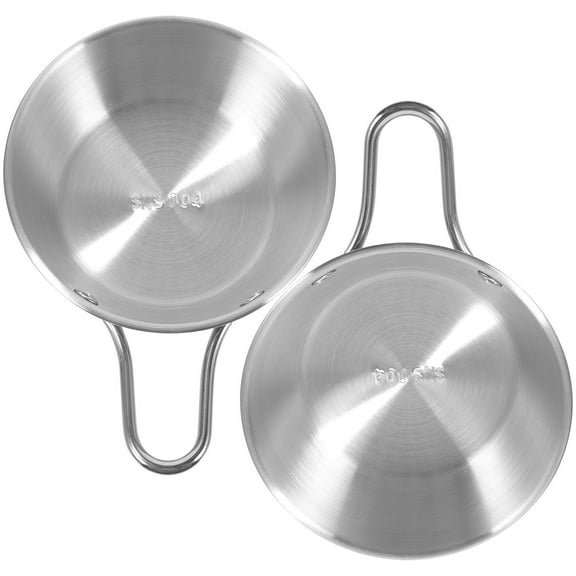 Worgeous 2Pcs Heat Resistant Stainless Steel Camping Bowls for Campers