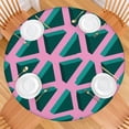 thumbnail image 2 of Rainbow Gradient Fitted Table Cover - Round Elastic Tablecloth, Waterproof & Scratch-Resistant for Parties (50 inches), 2 of 5