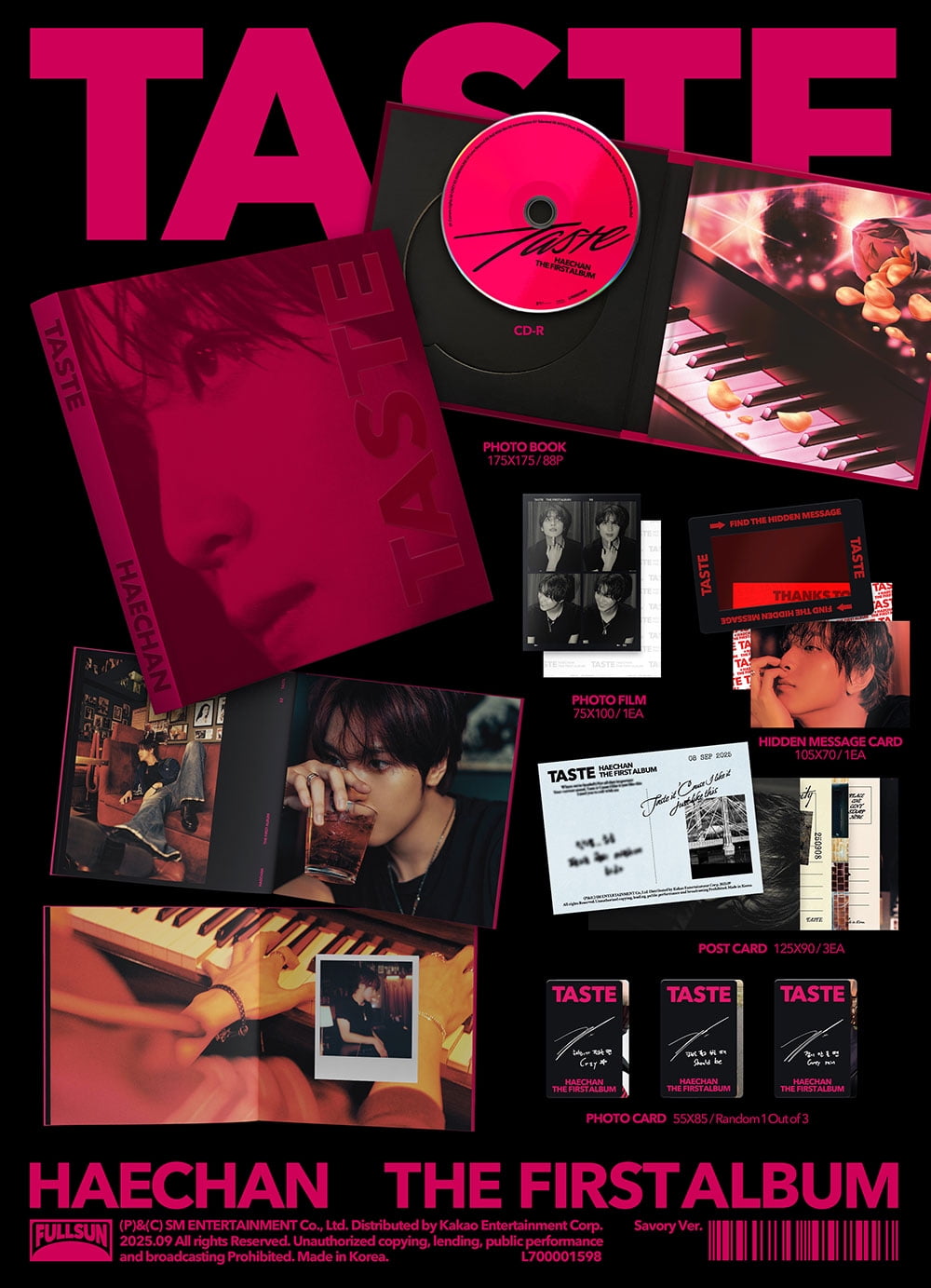 HAECHAN - [TASTE] 1st Album FULL SPREAD B Version - Walmart.com