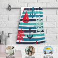 thumbnail image 5 of Nautical Anchor Ship Hand Towels, Summer Stripes Kitchen Towel Ultra Soft and Absorbent,Decorative Fingertip Face Towel for Bathroom Hotel, 2 PCS, 28.3"x 14.4", 5 of 5
