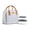 Gray Seaport Geo, variant on Bloomington Lunch Bag For Women - Insulated Large Box Work With Containers  Leak-resistant Stain-resistant Zipper Closure Black Feline Fine