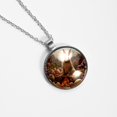 thumbnail image 4 of Easter Elegant Glass Circular Pendant Necklace - Stunning Jewelry Piece, 4 of 5