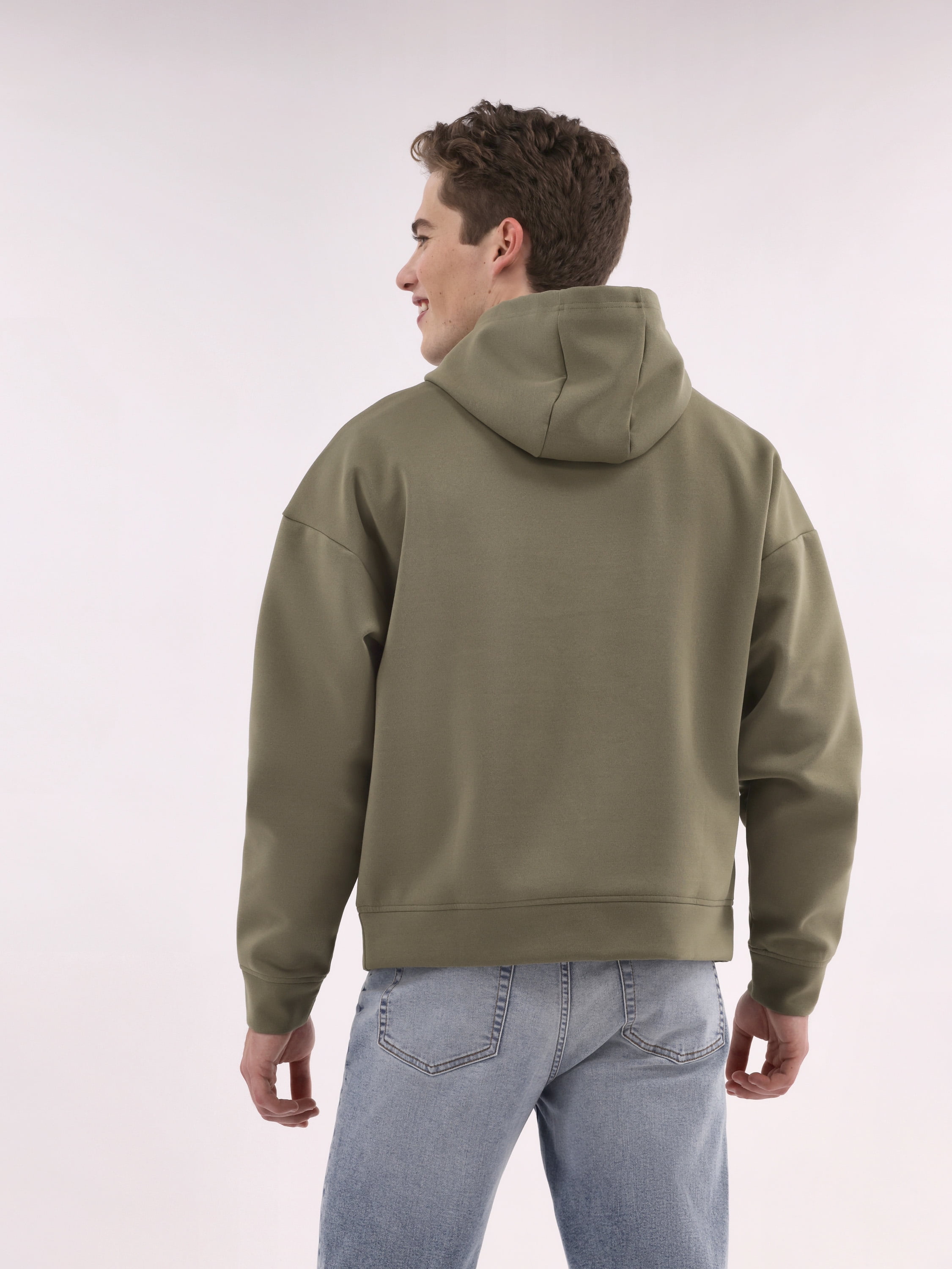 No Boundaries Men's & Big Men's Double Knit "Scuba" Fleece Sweatshirt Hoodie, Sizes XS-3XL