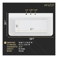 thumbnail image 2 of Vault Series 59 in. x 30 in. Flat Bottom Acrylic Freestanding Soaking Bathtub with Center Drain, Matte Black Faucet, 2 of 9