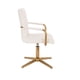 thumbnail image 4 of Silla de Tocador-Escritorio giratoria Euroluce Contemporary Design con brazos cromo dorado altura ajustable tapizado PU, 4 of 5