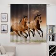 thumbnail image 2 of Lot de 2 Panneaux Impression Numérique Rideaux 3D 140x100cm Chevaux, 2 of 8