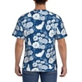 thumbnail image 3 of Bixox Men's Rose Flowers Printed Short Sleeve Skinny Athletic T-Shirt, 3 of 6