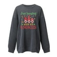 thumbnail image 4 of Ruimatai Mode Femmes Casual Noël Imprimé Col Rond Manches Longues Sweat-Shirt Tops Blouse, 4 of 4