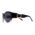 thumbnail image 3 of Polarized 61mm Luxury Large Oval Round Fashion Fit Over Sunglasses Purple Black, 3 of 4