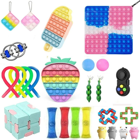 FFIY Cheap TIK Tok Fidget Toys Set, Children Decompression Toys Kit, Early Learning Stress Relief Toys Set, Sensory Therapy Toys for ADHD Stress Anxiety, Gifts for Kids&Adults with Autism (PCS4)