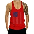 thumbnail image 2 of Njoeus Basic Tops Men's Tee-Shirts Men's American Flag Workout T-Shirt Summer Casual Sports Tees Star And Striped Vests Sleeveless Cotton Tank Tops for Men Short Sleeve Shirts for Men, 2 of 6