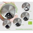 thumbnail image 3 of Salt & Pepper Shakers Stainless Steel Cover Glass Bottom With Rotating Cover - Spice Sugar Shakers, 3 of 6