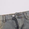 thumbnail image 6 of felwors Women Low Waist Ultra Denim Short Slim Fit Straight Leg Shorted Jean Shorts with Pockets (Blue, XXL), 6 of 8