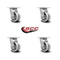 thumbnail image 2 of 4 Inch V Groove Semi Steel Wheel Swivel Caster Set with Ball Bearings SCC, 2 of 2