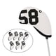 thumbnail image 3 of 7x Golf Club Headcover Iron Head Covers Impermeable 60 degree, 48 degree, 50 degree, 52 degree, 54 degree, blanco Cola Cubiertas de cabeza de hierro de golf, 3 of 8