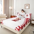 thumbnail image 4 of Manfei Letter Monogrammed B Boy 3pcs Twin Sheet Sets,Sport Baseball Twin Fitted Sheet,Ball Gamer Breathable Flat Sheet,Lightweight Room Decor, 4 of 7