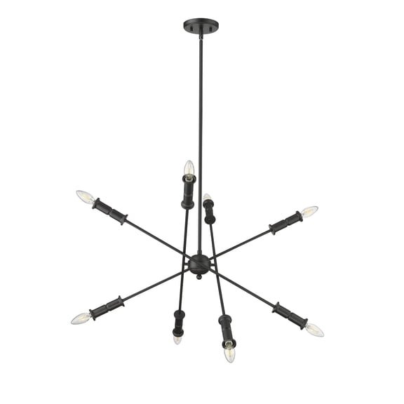 29108-MB Millennium Lighting Potiss - 8 Light Chandelier-14.7 Inch Tall and 33 Inch Wide
