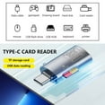 thumbnail image 3 of Kebiory SD Card Reader for Android Phone,Micro SD Card to USB Adapter, Mini USB C Card Reader for Camera Memory Card Reader,Card Reader for PC and Android Phone (Silver,2 Pack), 3 of 8