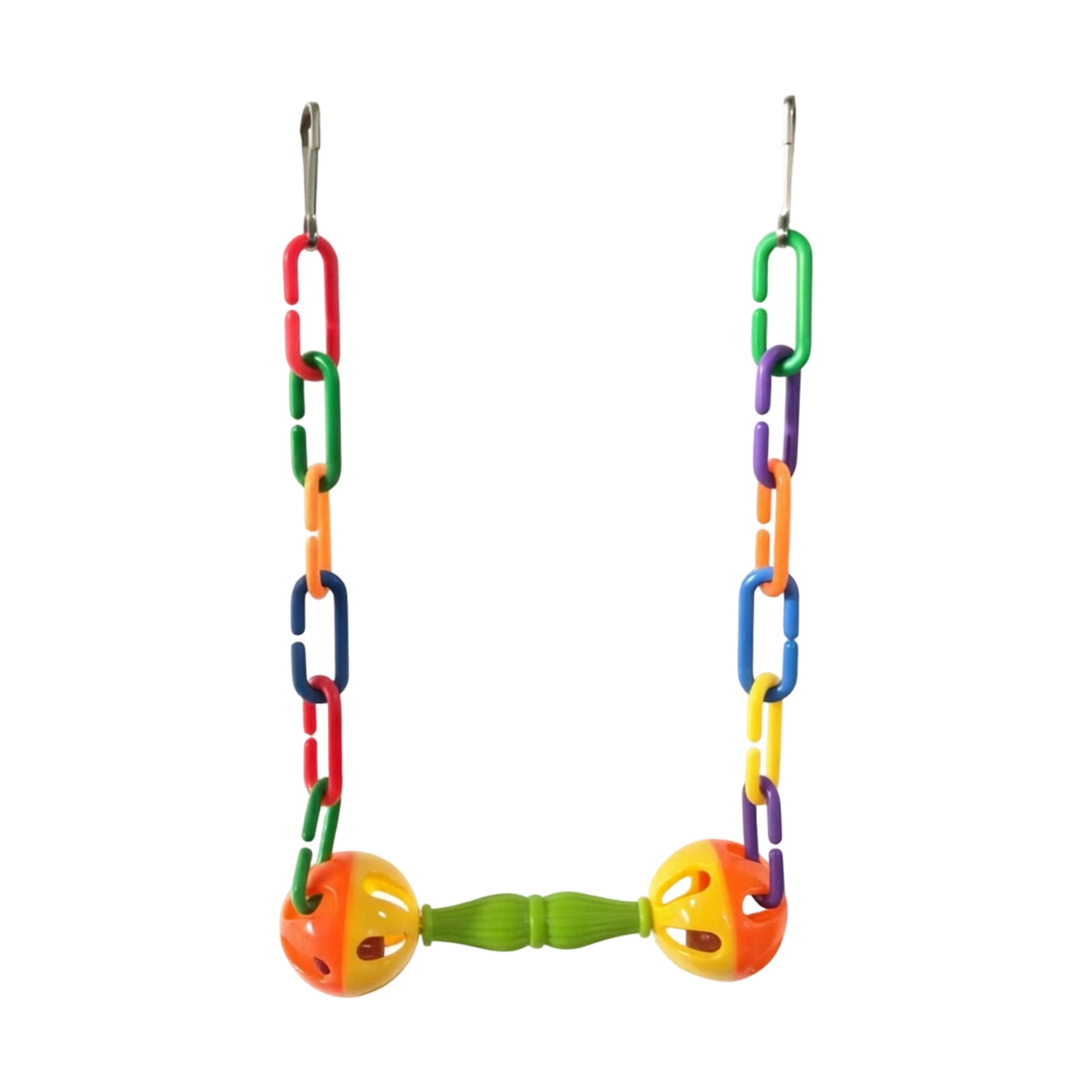 Sound Accent Bird Swing, Colorful Cage Toy, Small Pet Perch Accessory for Cockatiels Parakeets Indoor Activity Enrichment Companion Use