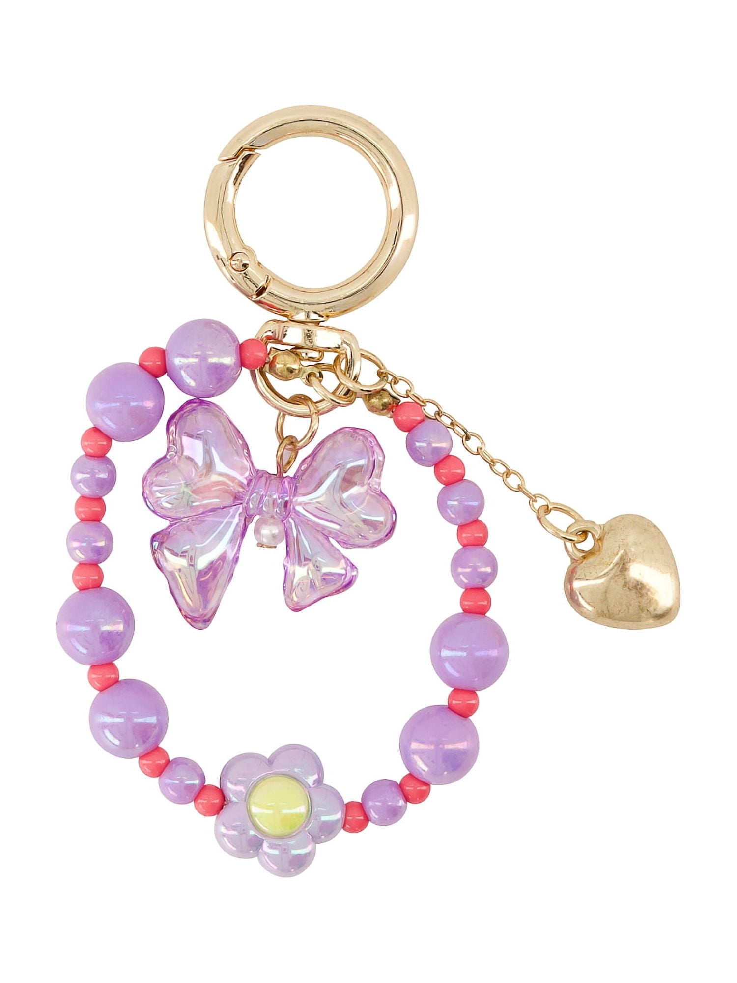 Claire's Bag Charm - Purple Bow