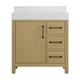 thumbnail image 5 of Elegant Kitchen and Bath 32 inch Single Bathroom Vanity In Honey Brown with backsplash, 5 of 10