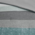 thumbnail image 4 of Madison Park Essentials Jaxon Twin Stripe Comforter Set with Bed Sheets in Aqua/Grey, 4 of 6