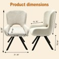 thumbnail image 2 of Silla de comedor de tela conjunto de 2, sillas de comedor acolchadas suaves modernas, respaldo cómodo, cocina / sala de estar / silla de oficina en el hogar, 2 of 5