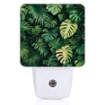 thumbnail image 2 of Square LED Night Lights Lamp with Dusk to Dawn Sensor, Dense Monstera And Palm Leaves Night Light Plug Into Wall for Kids Room, Bedroom, Bathroom, Kitchen, Hallway, 2 of 3
