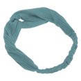 thumbnail image 5 of Unique Bargains 1 Pc Stripes Elastic Cross Headwrap for Women Lake Blue, 5 of 6