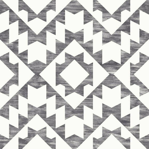 ESTA Home Fantine Black Geometric Wallpaper, 20.5-in by 33-ft