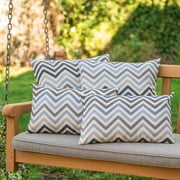 Christopher Knight Home Kimpton Outdoor Zig Zag Pillow (Set of 4) by