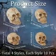 thumbnail image 2 of 2 Sets 40Pcs Mini Figurines Resin Terrifying Head Statue Ornament Miniature Small Skulls Table Decor Micro Landscape Figure, 2 of 6