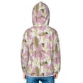 thumbnail image 4 of Kids Zip Up Hoodie for Boys Girls Toddler - Lilies Flowers Light Pink Lightweight Long Sleeve 18M Boys Girl Clothes, Sun Protection Windproof Jackets Hoodie Sweatshirt, 4 of 7