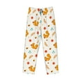 thumbnail image 4 of Goofa Squirrel Maple Leaves And Nuts Printed Soft Pajama Pants for Men, Wide Leg Comfy Casual Lounge Yoga Pants-Small, 4 of 9