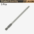 thumbnail image 3 of Uxcell 3 piezas Punta de destornillador Torx T25 1/4" Vástago hexagonal 4.3" (110mm) Largo Magnético Punta sin agujero Destornillador de estrella de 6 puntos, 3 of 7
