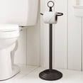 thumbnail image 3 of nu steel Stainless Steel Freestanding Toilet Tissue Paper Roll Holder & Dispenser for Bathrooms & Storage, Oil Rubbed Bronze TGORB13H, 3 of 5