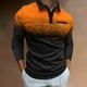 thumbnail image 1 of Blusa y camisa de manga larga con cuello vuelto para hombre, informal, estampada, con botones, de poliéster, 1 of 6