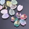 thumbnail image 2 of U8MO 10pcs 15x12mm Petal Lampwork Glass Loose Pendants Beads for Jewelry Making-Black, 2 of 6