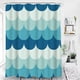 thumbnail image 4 of Ducha Con Ondas Japonesas, Cortina Impermeable, Juego De Cortinas De Baño Con Ondas Marinas Geométricas Con 12 Ganchos Advancent HA044691-01, 4 of 6