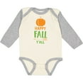 thumbnail image 3 of Inktastic Happy Fall Y'all, Pumpkin, Arrow - Orange Green Boys or Girls Long Sleeve Baby Bodysuit, 3 of 5